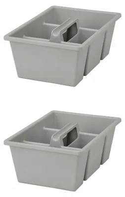 Image de IKEA FANGGRODA Organisateur avec compartiments gris clair 35x24x14 cm