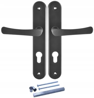 Image de Steelfence Poignée de Portillon Noir 72mm pour Serrure