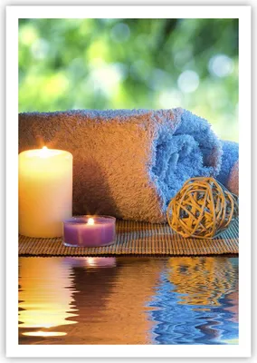 Produktbild von Poster - Poster ohne Rahmen - Natur Entspannung Spa Kerzen - 70x100 cm - Wand Bild - Wanddeko - Wandbilder - Kunstposter - Wandposter - Bilder - Kunstdruck - Wandbild - P2XPA70x100-2554