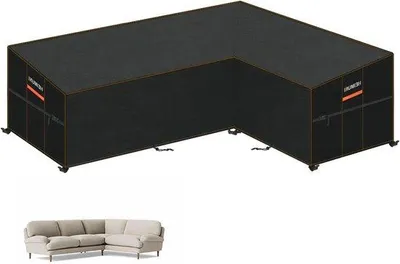 Obrázek produktu pro Nepromokavý potah na zahradní nábytek pro rohovou lavici, 210 x 260 cm, 1 ks, šedý
