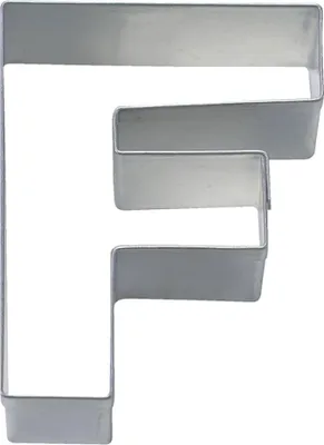 Produktbild von Städter Ausstecher Buchstabe F, Ausstechform, Plätzchenform, Keks, Plätzchen, Edelstahl, 6.5 cm, 112759