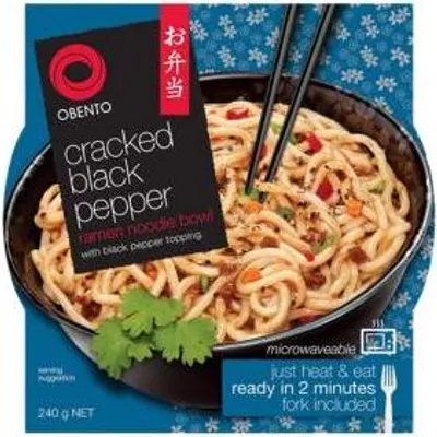 Produktbild von Obento Cracked Black Pepper Ramen Noodle Bowl 240g