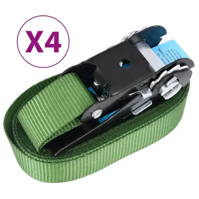 Image de vidaXL Sangles de serrage à cliquet 4 pcs. 800 daN 6 m vert