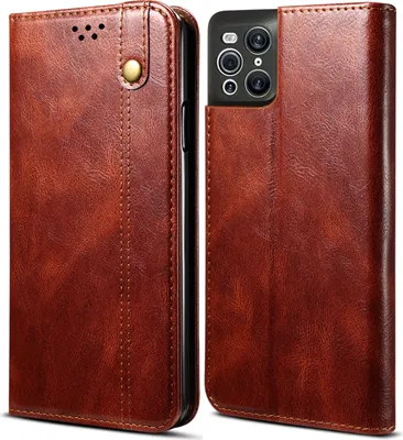 Produktbild von OPPO Find X3 Pro Hülle, LaimTop Leder Flip Brieftasche Schutzhülle für OPPO Find X3/Find X3 Pro Rot