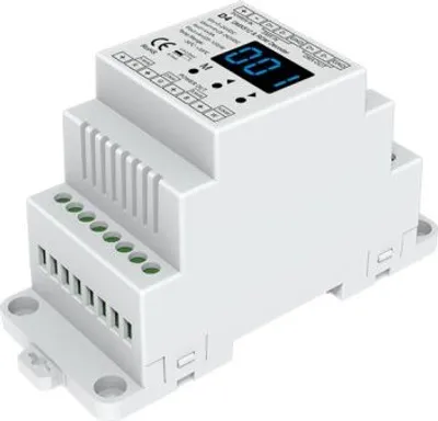 Produktbild von DOTLUX DMX Empfänger/Dimmer mit integrierter Stand Alone Funktion 4 Kanäle 12-24V DC 4x5A Hutschiene