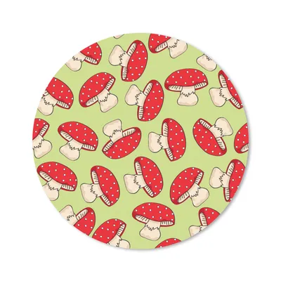 Produktbild von MuchoWow® Mauspad Mousepad Pilz - Rot - Muster 50x50 cm - Mousepads - Maus Mat - Pad - Mausunterlage - Vinyl