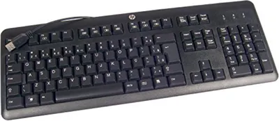 Produktbild von HP 672647-063, Volle Größe (100%), Kabelgebunden, USB, Membran Key Switch, Schwarz