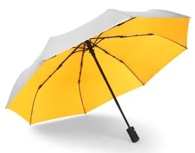 Image de Omgoods - Parasol pliable et imperméable - Parasol automatique - Protection UV - Tissu de parapluie double couche - Léger, idéal pour les voyages - Isolation thermique de 6 à 8 degrés - Parapluie