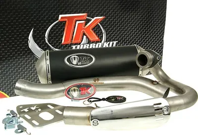 Produktbild von TurboKit Auspuff schwarz mit ABE kompatibel mit Suzuki LT-Z 400 Quadsport