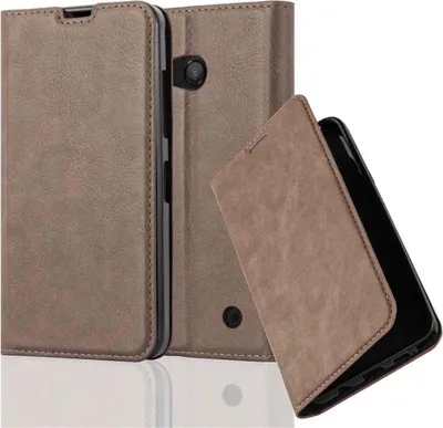 Obrázek produktu pro Cadorabo pouzdro pro Nokia Lumia 550 Protective Case v hnědé barvě Kryt na mobilní telefon s magnetickým zavíráním