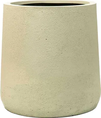 Produktbild von VIVANNO Pflanzkübel Fiberglas VEKRA Rund, Vesuvbeige matt - 42x40 cm