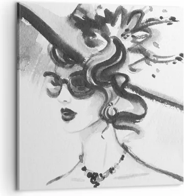Produktbild von Bild auf Leinwand - Leinwandbild - Frau Modell - 60x60cm - Wand Bild - Wanddeko - Wandbilder - Leinwanddruck - Bilder - Kunstdruck - Wanddekoration - Leinwand bilder - Wandkunst - AC60x60-4066