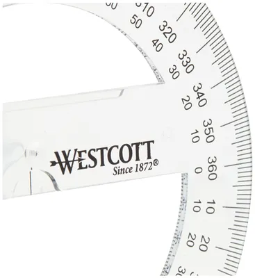 Produktbild von Westcott Winkelmesser Vollkreis 10cm Kunststoff Transparent E-10135 00