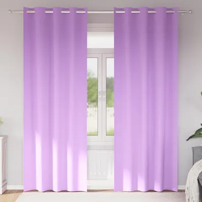 Obrázek produktu pro Elegantní styl zatemňovací závěsy se závěsy Fialová Polyester - Záclony a závěsy Hommie1742093 1parcel
