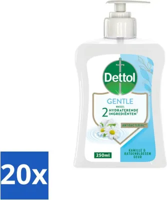 Produktbild von Dettol Handseife - Sanft - Kamille & Baumwollblüte - 250 ml - Vorteilspack - 20 Stücke