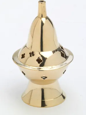 Produktbild von Räucherschale, Räuchergefäß Orient aus Messing Gold Höhe 10 cm für Räucherkohle