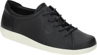 Produktbild von Ecco SOFT 2.0 Damenschuhe - bequeme Schnür- Halbschuhe schwarz Freizeit NEU