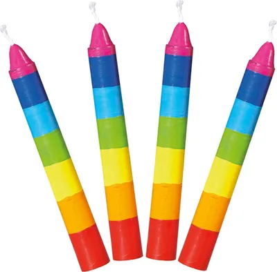 Produktbild von goki 60860 Geburtstagskerzen, 10 cm Ø 1,3 cm, bunt (10er Pack)