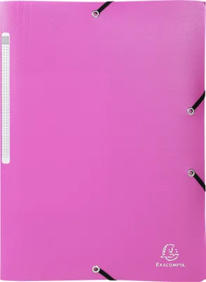 Produktbild von Exacompta 50x Sammelmappe +3 Klappen Gummizug PP 500µ A4 Rosa 55820E