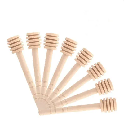Produktbild von Set mit 50 Honiglöffeln – Holz – Tragbar – Mini-Rührstäbchen – Aus natürlichem Buchenholz – Nachhaltig und sicher