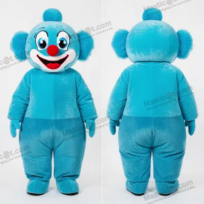 Imagen del producto de Disfraz MASTICOT de payaso de felpa cian