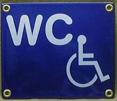 Produktbild von Emaille Schild WC Behinderte Toilette Behindertentoilette Emailleschild