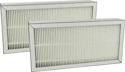 Produktbild von vhbw 2x Luftfilter F7 Ersatz für Pluggit ARFG4F7-150 für Lüfter, Badlüfter, Ventilator, Lüftungsgerät - Weiß