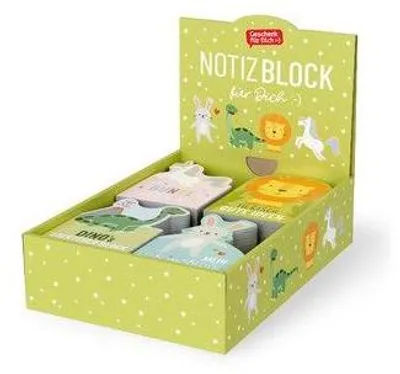 Produktbild von Notizblock Kleine Lieblinge, 90 Blatt, geleimt, 4 Motive sortiert