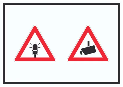 Produktbild von Achtung Audio- und Videoüberwachung Schild Symbol A5 (148x210mm)