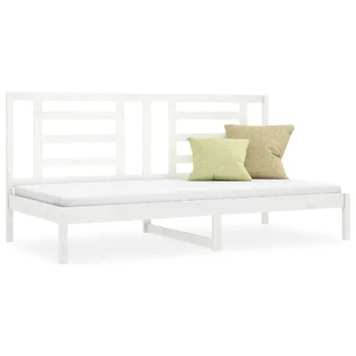 Obrázok produktu pre Denná posteľ s matracom biela 80x200 cm masívna borovica