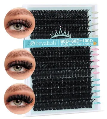 Produktbild von Wimpern Extensions 275 Stück Fluffy 60D+80D+100D Cluster 10-18mm