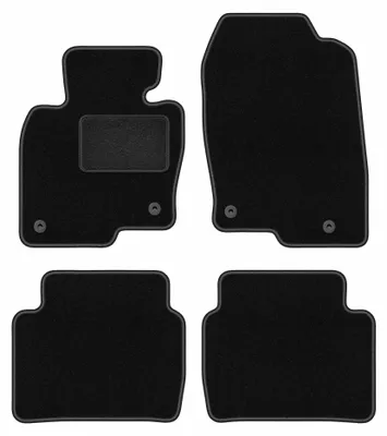 Produktbild von Velours-Fußmatten für Mazda CX-5 II 2017- (SUV) – 4-tlg, Schwarz, passgenau – Wielganizator LUX