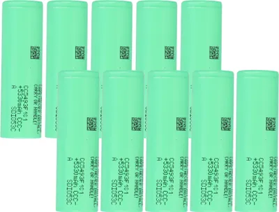 Image de lot de 10 batteries Samsung INR21700-58E 5330mAh Li-Ion - 3,6V Flat Top