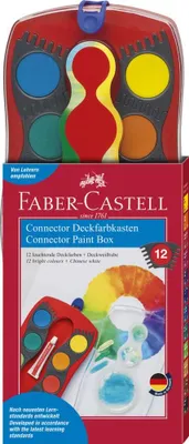 Produktbild von FABER-CASTELL - Wasserfarbkasten Connector 12 Farben Rot