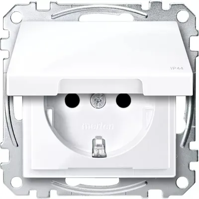 Produktbild von Merten SCHUKO-Steckdose aws/gl MEG2414-0325