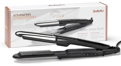 Produktbild von BaByliss ST496E Steam Mist Styler Glätteisen Dampf Schwarz, Silber 2,5 m