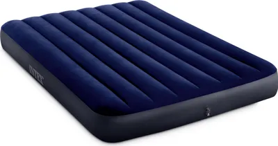 Zdjęcie produktu dla Materac dmuchany dwuosobowy welurowy 137 x 191 cm INTEX 64758 niebieski