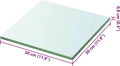 Produktbild von "2026 Aktion"Schweberegal schlichte Design - Hängeregal 10Kg belastbar - Regalboden Glas Transparent 30x30 cm DEMöbel 9115441