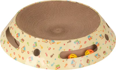 Produktbild von Petsona Kratzbrett Für Katzen Natürlicher Katzenkratzer Spielplatz Kratzpappe & Kratzteppich Für Katze Katzenspielzeug Selbstbeschäftigung, Natürlich
