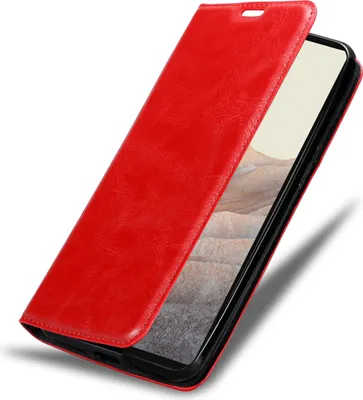 Produktbild von Cadorabo Hülle für Google PIXEL 6 Schutz Hülle in Rot Handyhülle Etui Case Cover Magnetverschluss