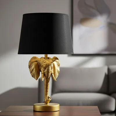 Immagine prodotto di Mauro Ferretti lampada da tavolo elefante E27 Ø 25x43 cm oro nero