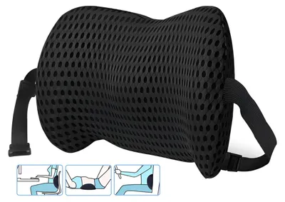 Image de Omgoods - Coussin lombaire pour voiture et siège de bureau - Support lombaire ergonomique
