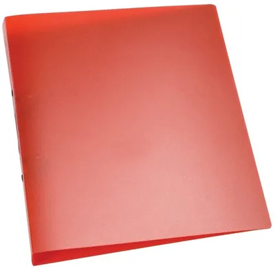 Produktbild von Ringbuch A4 2 Ringe 25mm rot-transluzent Packung mit 12 Stück