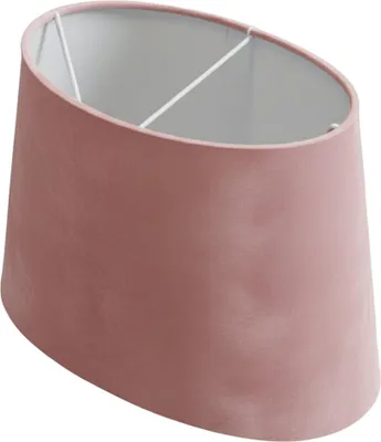 Produktbild von Lampenschirm Samtoptik | Rosa | Oval | H14 x B12 X L 20 | Polyester
