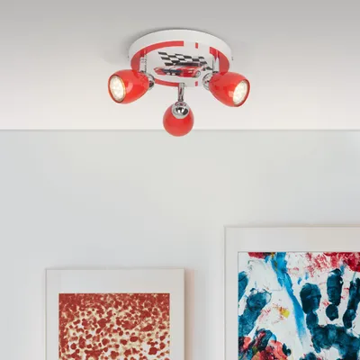 Produktbild von LED Deckenstrahler im Racingdesign mit warmweißem Licht