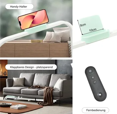 Produktbild von Laufband, Klapplaufband mit Fernbedienun 1-6km/h Geschwindigkeit mit LED-Display & Bluetooth Lautsprecher&Telefonhalterung,Laufband für Zuhause & Büro