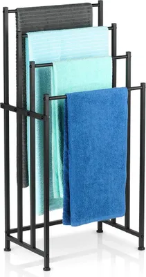 Produktbild von Vilde | Handtuchständer - Schwarz - 45,5 x 29 x 94,5 cm - Metall - Badezimmerzubehör