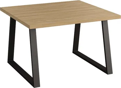 Produktbild von Couchtisch Kastav 37, Farbe: Eiche / Schwarz - 80 x 80 x 50 cm (B x T x H)