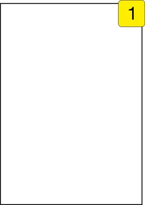 Produktbild von 10 Etiketten / 10 Blatt DIN A4 / Größe: 210x297