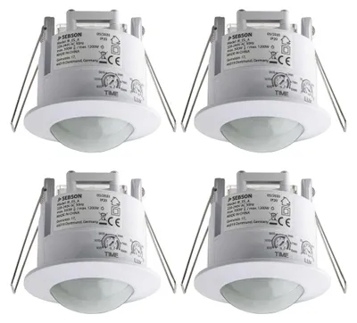 Produktbild von 4x Bewegungssensor Unterputz 360° Einbau Deckenmontage Infrarot Sensor SEBSON